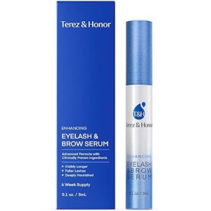 Advanced Eyelash Serum for Thicker, Longer Eyelashes and Eyebrows - Grow Luscious Lashes with Brow Enhancer (3mL)